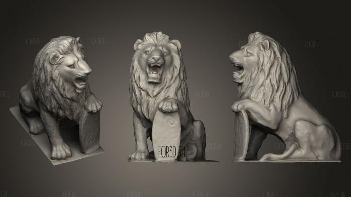 Lion statue38 stl model for CNC